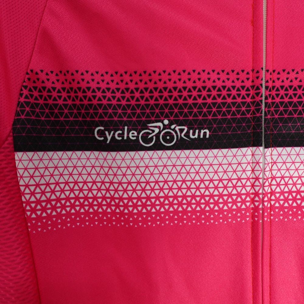 Cycle-Run Jersey Shirt Women Large Neon Pink Cycling Biking Bicycle Reflective - Picture 10 of 16